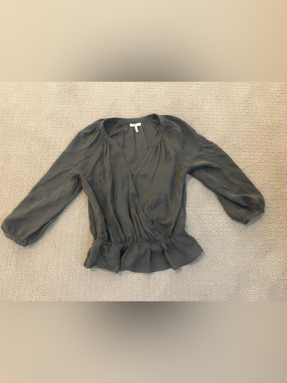 Joie Peplum Blouse 100% silk
